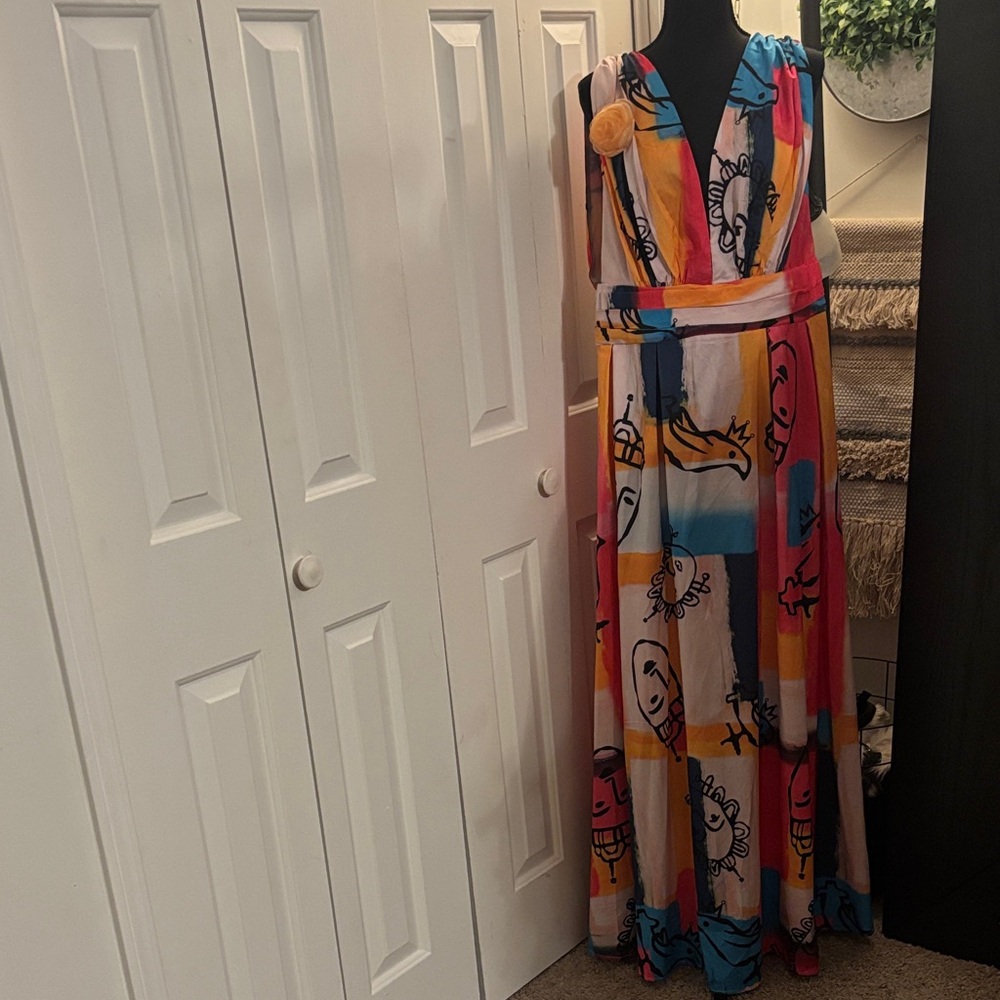L'ATISTE Multicolor Maxi Dress